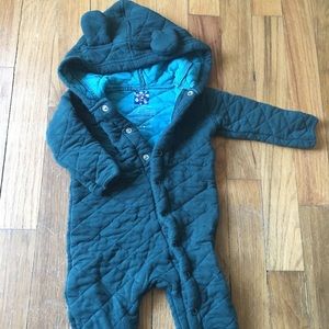 Kickee Pants Quilted Hoodie Coverall 3-6m
